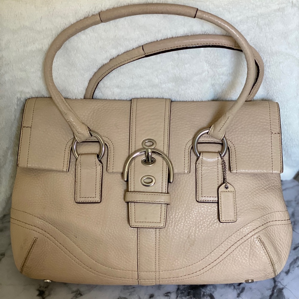 Coach Nude Leather Satchel